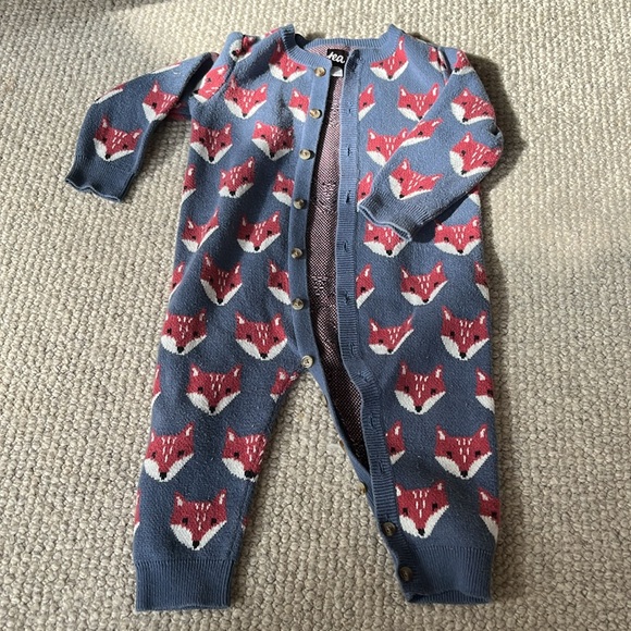 Tea Collection ‘Friendly Fox Baby Romper’ - Picture 5 of 5